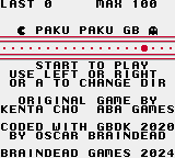 Paku Paku GB — Title screen