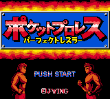 Pocket Pro Wrestling : Perfect Wrestler — Title screen