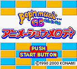 Pop'n Music GB : Animation Melody — Title screen