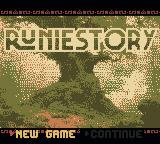 RunieStory — Title screen