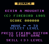 Runner — Title screen