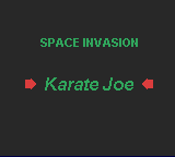 Space Invasion & Karate Joe — Title screen