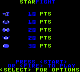 Starfight — Title screen