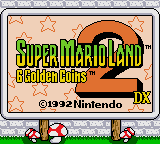 Super Mario Land 2 - Six Golden Coins DX — Title screen