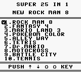 True Color 25 in 1 — Title screen