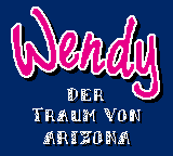 Wendy : Der Traum von Arizona — Title screen