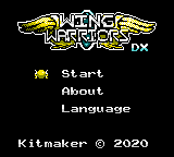 Wing Warriors — Title screen