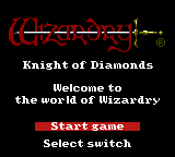 Wizardry III : Diamond no Kishi — Title screen