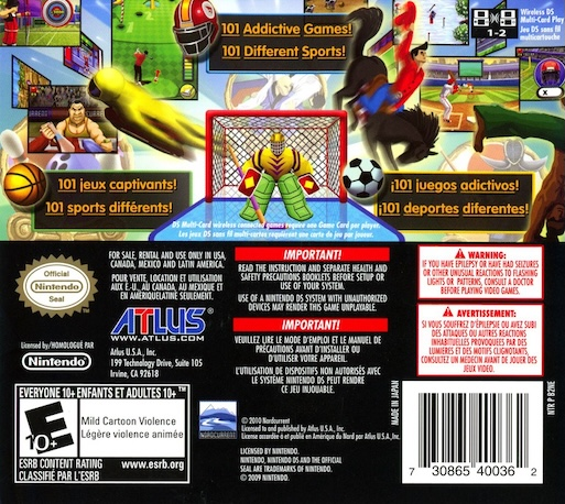 101 in 1 Sports Megamix — Box back