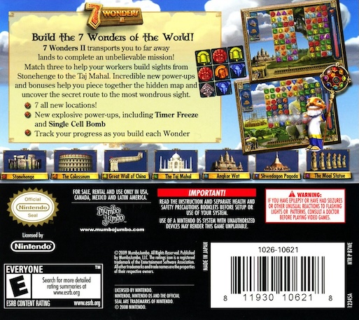 7 Wonders II — Box back