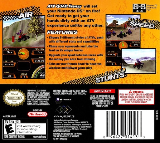 ATV Quad Frenzy — Box back