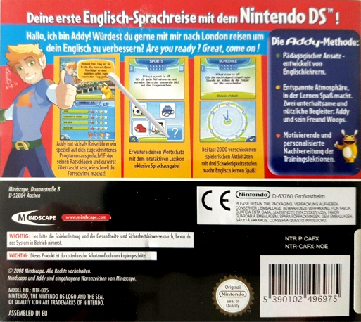 Addy - Do You Speak English — Box back