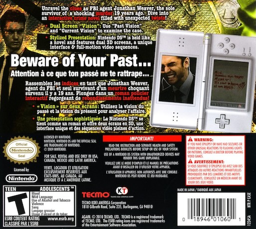 Again: Interactive Crime Novel — Box back