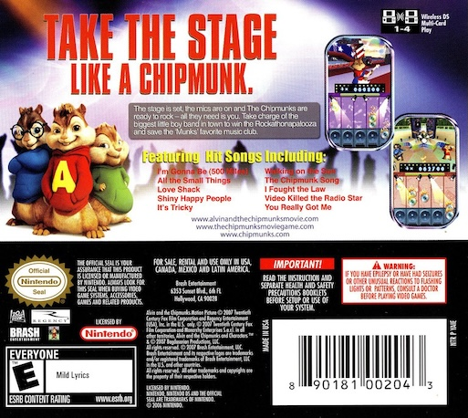 Alvin and the Chipmunks — Box back