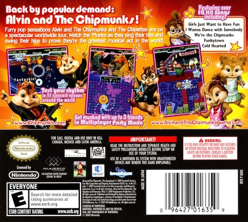 Alvin and the Chipmunks - The Squeakquel — Box back