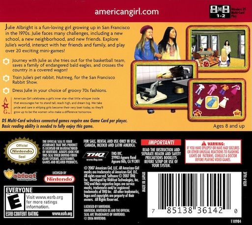American Girl - Julie Finds A Way — Box back