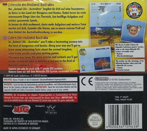 Animal Life - Australia — Box back