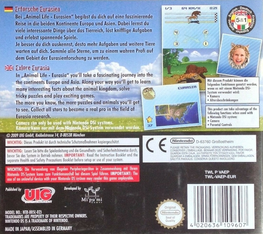 Animal Life - Eurasia — Box back