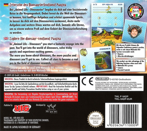 Animal Life : Dinosaurs — Box back