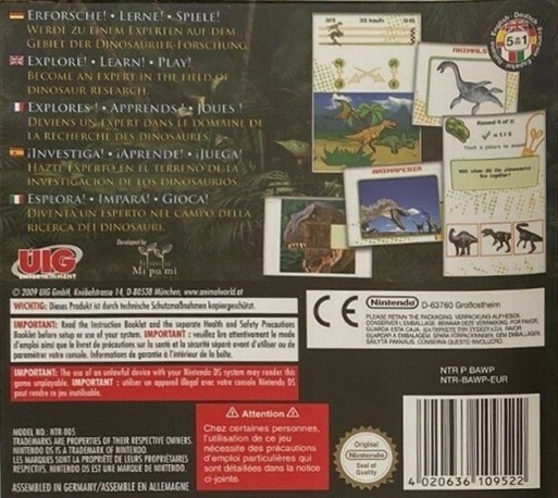 Animal World - Dinosaurs — Box back