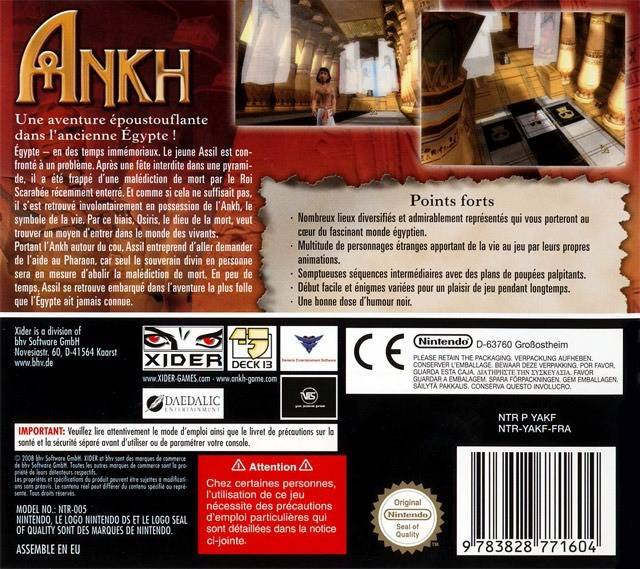 Ankh - La Malediction du Roi Scarabee — Box back