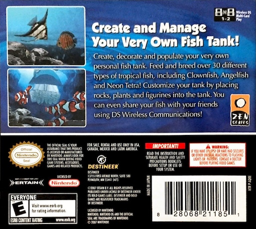 Aquarium by DS — Box back