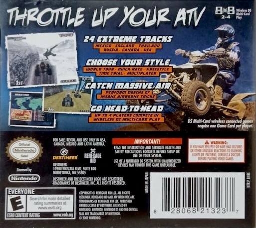Atv Wild Ride — Box back