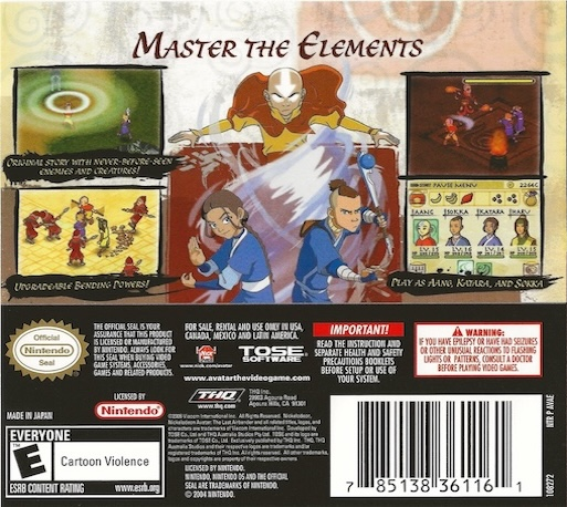 Avatar: The Last Airbender — Box back