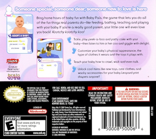Baby Pals — Box back