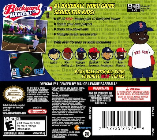 Backyard Baseball '09 — Box back