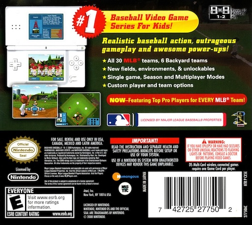 Backyard Baseball '10 — Box back