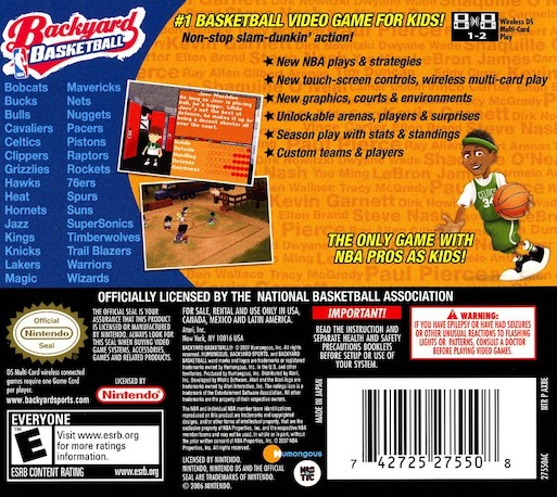 Backyard Basketball — Box back