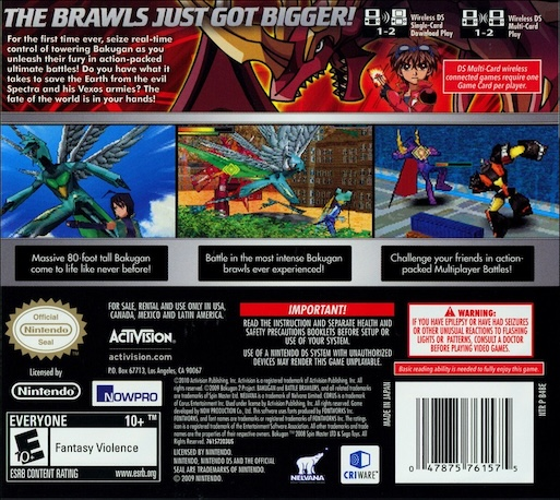 Bakugan - Defenders of the Core — Box back