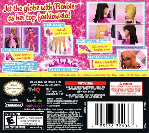 Barbie - Jet, Set & Style! — Box back
