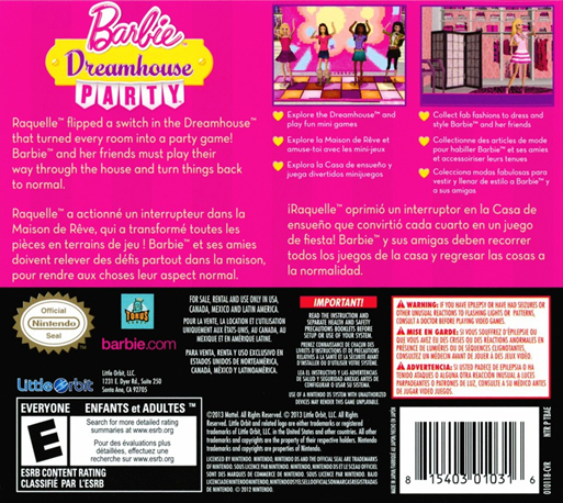 Barbie Dreamhouse Party — Box back