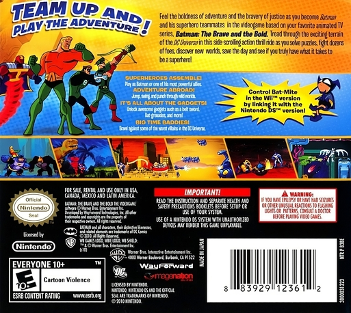 Batman - The Brave and the Bold - The Videogame — Box back