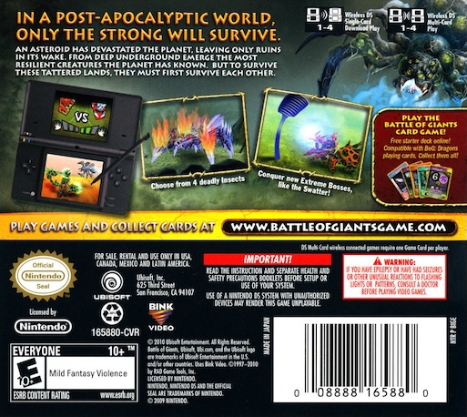 Battle of Giants - Mutant Insects — Box back