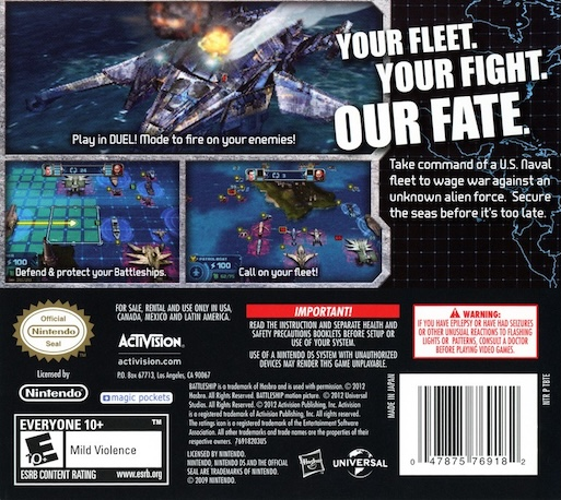 Battleship — Box back