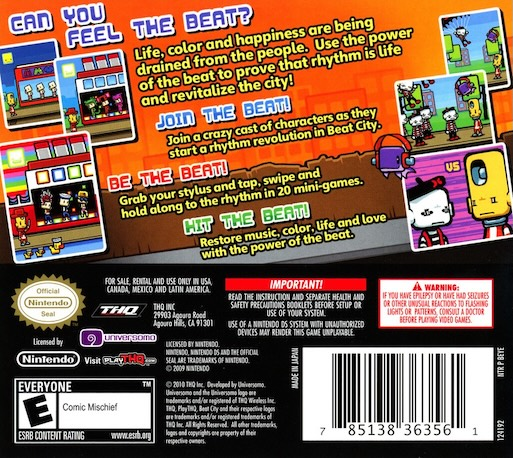 Beat City — Box back