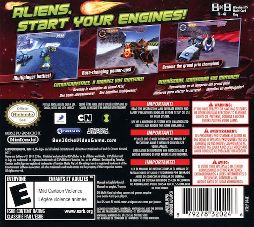 Ben 10: Galactic Racing — Box back