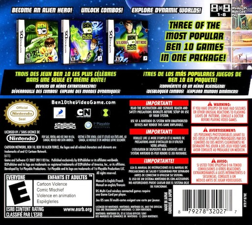 Ben 10 : Triple Pack — Box back