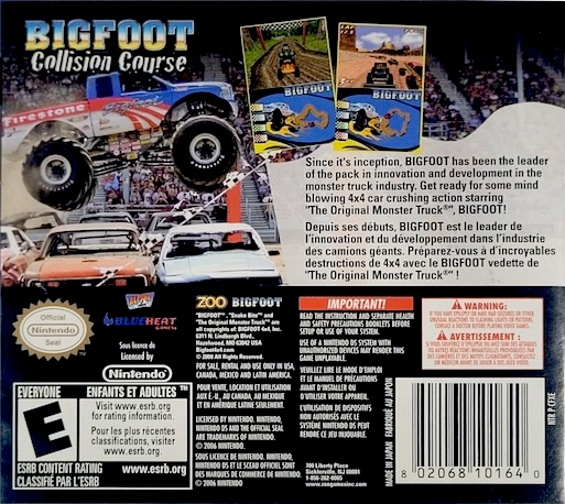 Bigfoot Collision Course — Box back