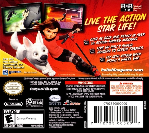 Bolt - Be-Awesome Edition — Box back