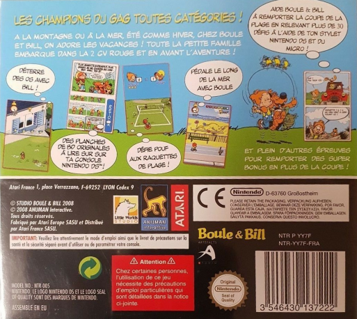 Boule & Bill - Vive les Vacances! — Box back