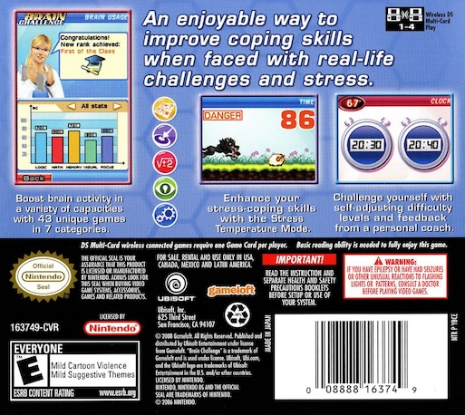 Brain Challenge — Box back