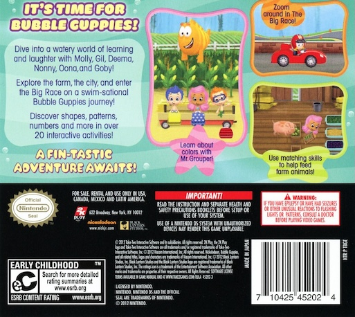 Bubble Guppies — Box back