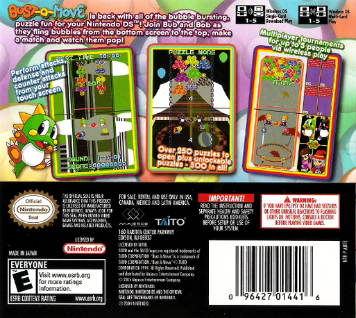 Bust-A-Move DS — Box back