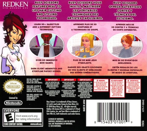 Busy Scissors — Box back