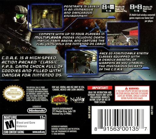 C.O.R.E. — Box back