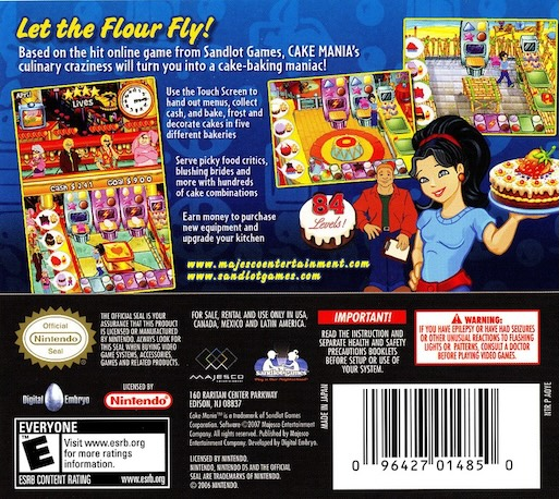 Cake Mania — Box back